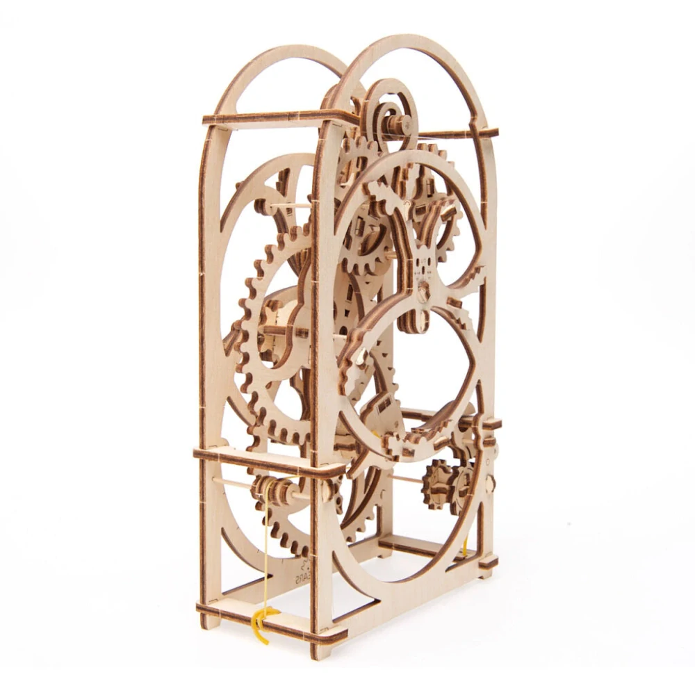 Ugears 3D dřevěné mechanické puzzle Hodinový strojek
