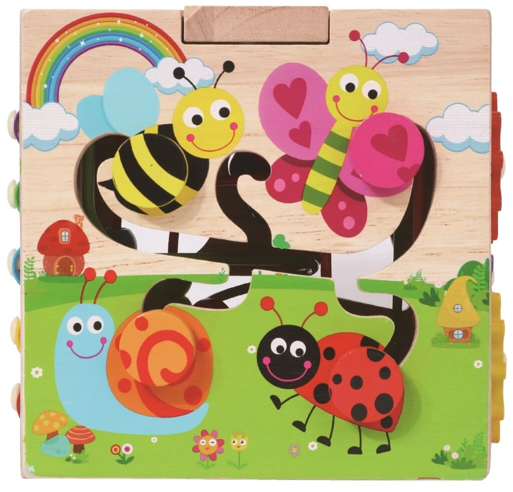 2Kids Toys Motorická kostka s labyrintem Veselá zvířátka