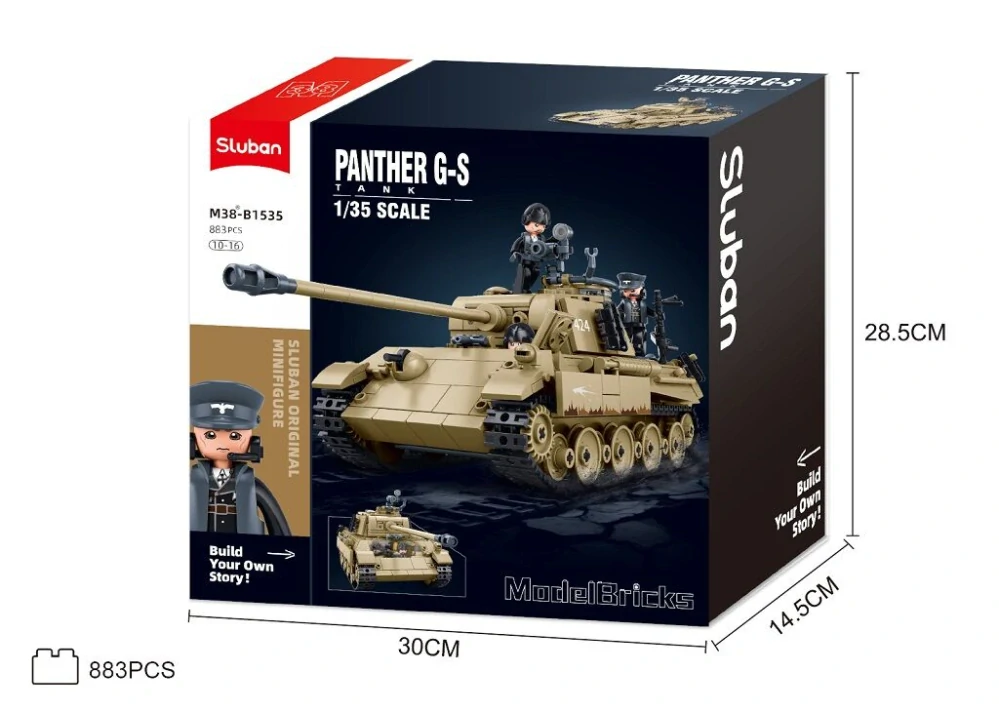 Sluban Model Bricks M38-B1535 Střední tank Panther G-S v měřítku 1:35