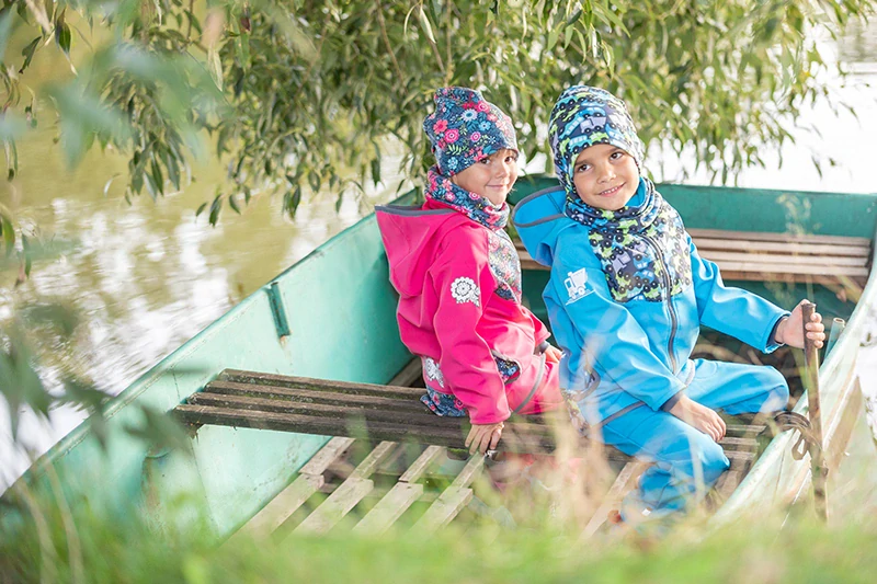 Unuo Batolecí softshellové kalhoty s fleecem Tyrkysová Autíčka 80/86