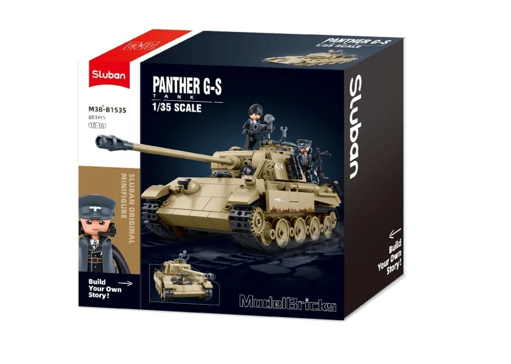 Sluban Model Bricks M38-B1535 Střední tank Panther G-S v měřítku 1:35