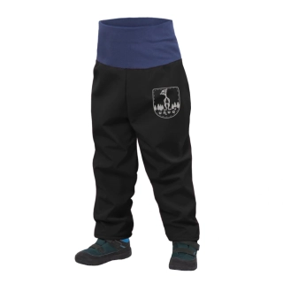 Unuo Batolecí softshellové kalhoty s fleecem Černá 92/98 SLIM