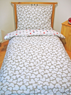 SDS Povlečení Mickey šedá Stars Marine  Bavlna, 140/200, 70/90 cm