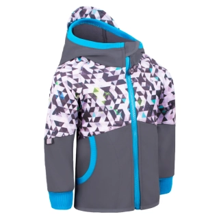 Unuo Dětská softshellová bunda s fleecem Street Tm. šedá Metricon Kluk 116/122