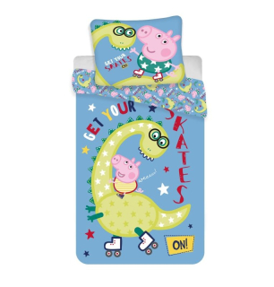 Jerry Fabrics Povlečení Peppa Pig Dino Bavlna, 140/200, 70/90 cm