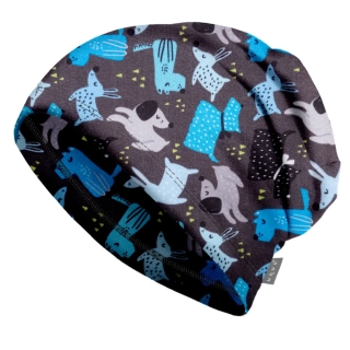 Unuo Dětská čepice fleecová Homeless Pejsci L (53-56 cm)