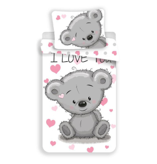 Jerry Fabrics Povlečení Medvídek  Bavlna, 140/200, 70/90 cm