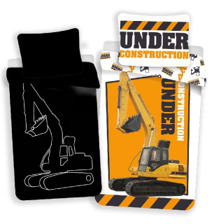 Jerry Fabrics Povlečení Bagr Svítící  Bavlna, 140/200, 70/90 cm
