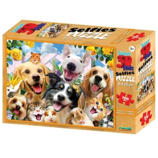 HM Studio 3D Puzzle Přátelé ze zahrady 100 dílků