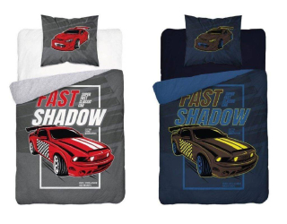 Detexpol Povlečení Auto Svítící  Bavlna, 140/200, 70/80 cm