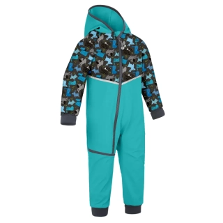 Unuo Batolecí softshellová kombinéza s fleecem Mini Sv.smaragdová Pejsci 98/104