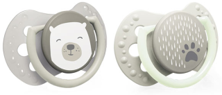 Lovi Svítící dudlíky 0-2m Buddy Bear Béžová