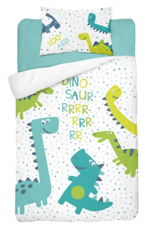 Detexpol Povlečení do postýlky Dino  Bavlna, 100/135, 40/60 cm