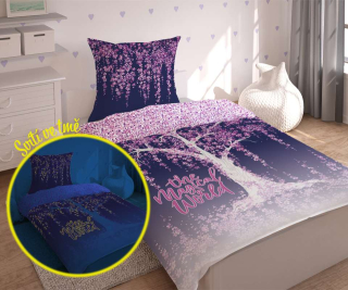 Detexpol Povlečení Magic Svítící  Bavlna, 140/200, 70/80 cm