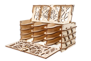 Ugears 3D dřevěné mechanické puzzle Kazeta na sběratelské karty