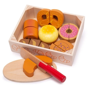 Bigjigs Toys Krájecí pečivo v krabičce Dřevo