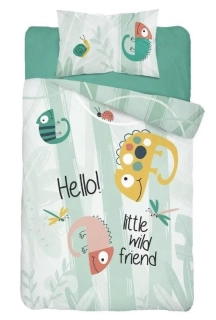 DETEXPOL Povlečení do postýlky V trávě green  Bavlna, 100/135, 40/60 cm