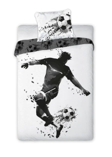 Faro Povlečení Fotbalista černobílé  Bavlna, 140/200, 70/90 cm