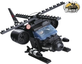 Sluban Army 8into1 M38-B0587G Helikoptéra
