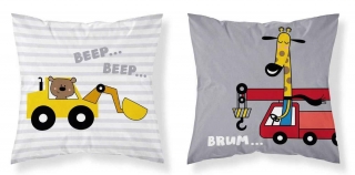 Detexpol Povlak na polštářek Stavba  Bavlna, 40/40 cm