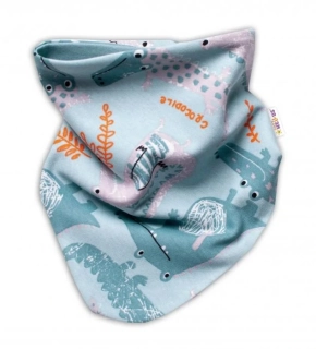 Baby Nellys Dětský šátek na krk Krokodýl Eda