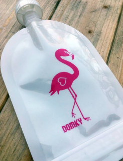 Domky Klasická plnitelná kapsička 140 ml Plameňák