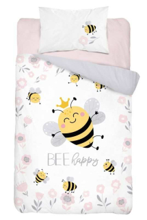Detexpol Povlečení do postýlky Včelky  Bavlna, 100/135, 40/60 cm