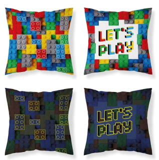 Detexpol Povlak na polštářek Kostky Color Svítící  Bavlna, 40/40 cm