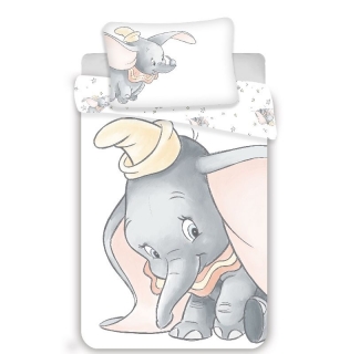 Jerry Fabrics Povlečení do postýlky Dumbo Grey baby  Bavlna, 100/135, 40/60 cm