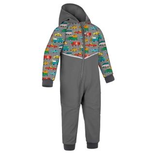 Unuo Batolecí softshellová kombinéza s fleecem Mini Tm.šedá ZOO na výletě 86/92