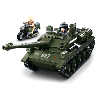Sluban WWII M38-B0687 Sovětské samohybné dělo SU-85 - Stíhač tanků