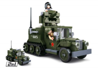 Sluban WWII M38-B0685 Sovětský polopásový vůz 2v1 - Half-Track