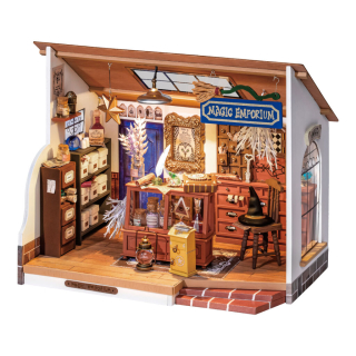 RoboTime 3D dřevěná skládačka Miniatura domečku Kouzelnický krámek