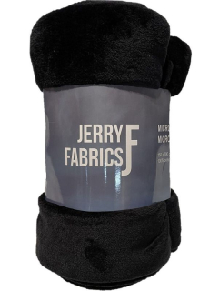 JERRY FABRICS Deka microflanel super soft Černá Polyester, 150/200 cm