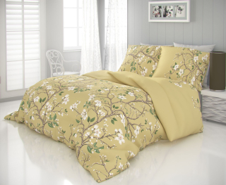 Kvalitex Saténové povlečení LUXURY COLLECTION JARO zlaté, 1x 140/200, 1x 70/90cm