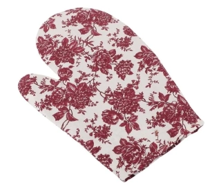 Bellatex Kuchyňská chňapka Bordo květ  28x18 cm