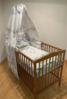 SDS Souprava do postýlky 4D Hrošíci rodina/Hrošíci baby Bavlna