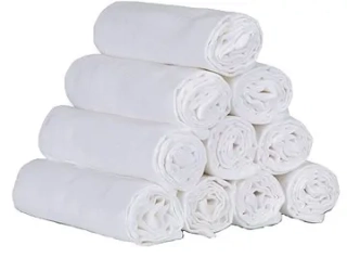 Prem Dětské bavlněné pleny bílé, 10 kusů  70/70 cm