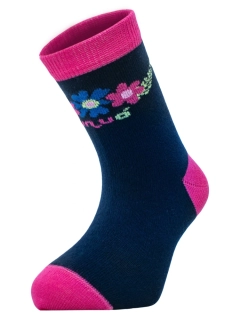 Unuo Dětské bambusové ponožky Classic Květinky 33,5/35