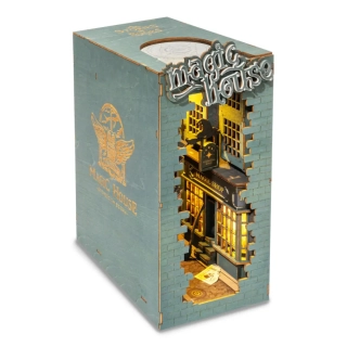 RoboTime 3D skládačka Zarážka na knihy Miniatura domečku Kouzelnická ulička