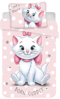 Jerry Fabrics Povlečení do postýlky Kočička Marie Dots baby  Bavlna, 100/135, 40/60 cm