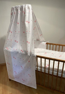 SDS Nebesa na postýlku Kočičky bílá Bavlna, 150/200 cm