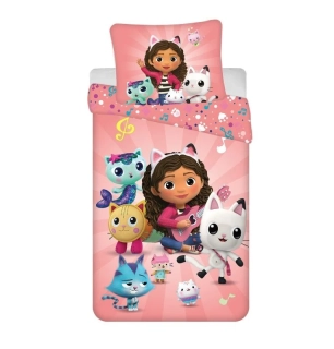 Jerry Fabrics Povlečení Gábinin kouzelný domek Bavlna, 140/200, 70/90 cm