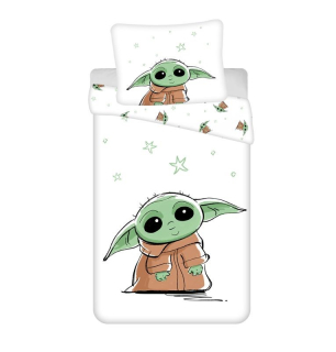 Jerry Fabrics Povlečení Star Wars Baby Yoda  Bavlna, 140/200, 70/90 cm