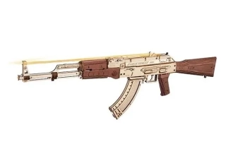 RoboTime 3D dřevěná mechanická skládačka Útočná puška AK-47
