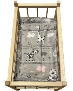 SDS Matrace do postýlky pro panenky Zvířátka růžová Bavlna, výplň: Polyester, 50/28 cm