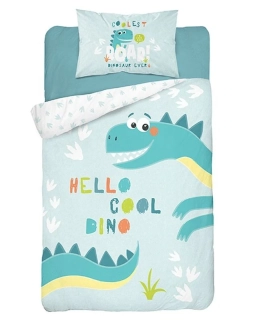 Detexpol Bambusové povlečení do postýlky Dráček zelená  Bavlna, Bambus, 100/135, 40/60 cm