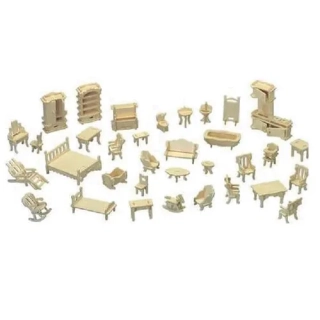 Woodcraft Dřevěné 3D puzzle Nábytek set