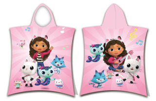 JERRY FABRICS Pončo Gábinin kouzelný domek 02 Bavlna - Froté, 50/115 cm