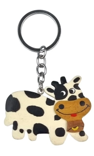 2Kids Toys Dřevěná klíčenka velká Kráva
